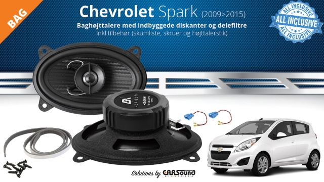 Chevrolet Spark (2009-2015) Højttalersæt BAG