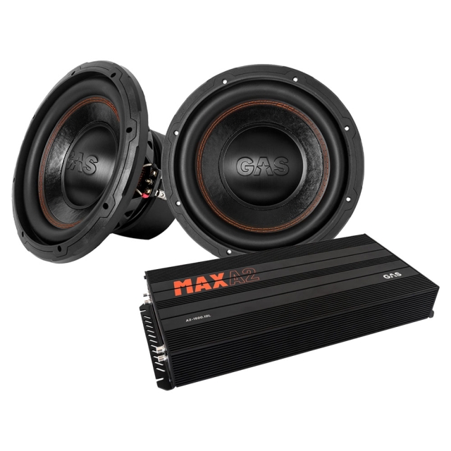2-pak GAS MAD S3-10D2 & MAX A2-1500.1DL