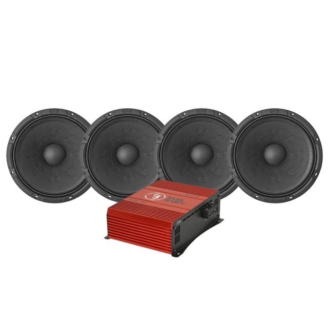4-pak GAS MAX PM2-64 med Bass Habit SE850.2DF