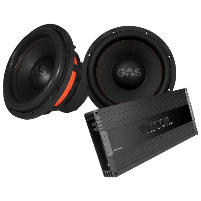 2-pak GAS MAX S1-12D1 med Recoil SPL3800.1