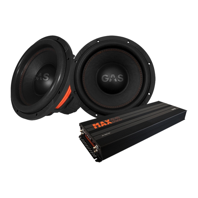 2-pak GAS MAX S1-12D1 & MAX A2-2500.1DL