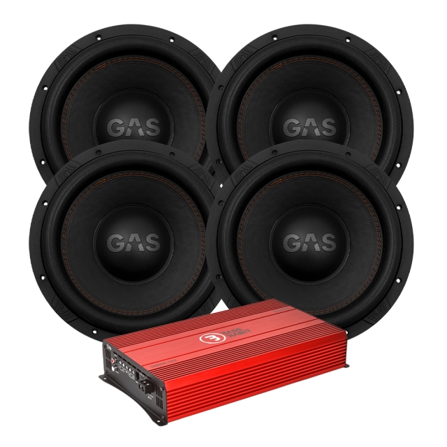 4-pak GAS MAX S1-12D1 med Bass Habit SE8000.1D2