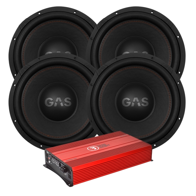4-pak GAS MAX S1-15D2 med Bass Habit SE8000.1D1