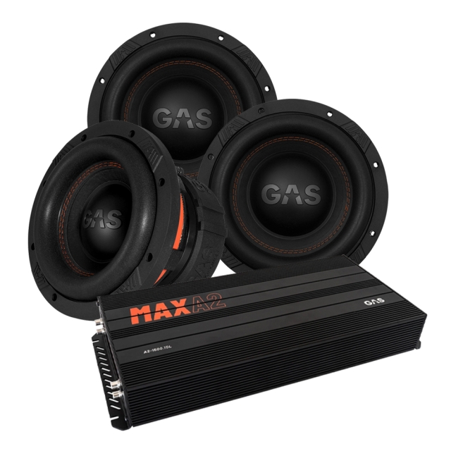 3-pak GAS MAX S1-8D1 & MAX A2-1500.1DL
