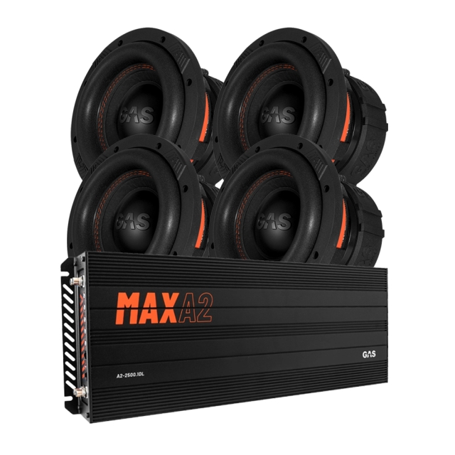 4-pak GAS MAX S1-8D1 & MAX A2-2500.1DL