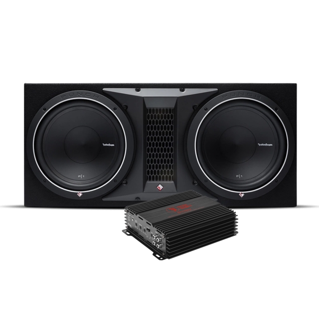 Rockford Fosgate P1-2x12 & Bass Habit Rebel RA1200W