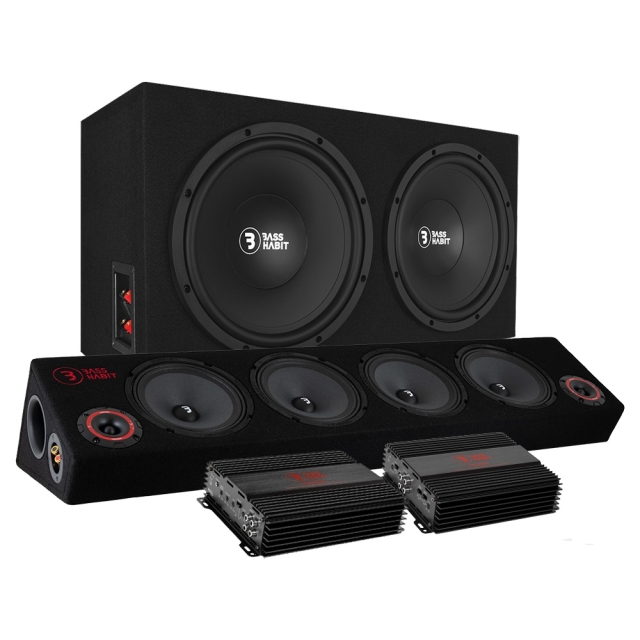 Bass Habit PL212 raggarpakke med SPL84 og forstærker
