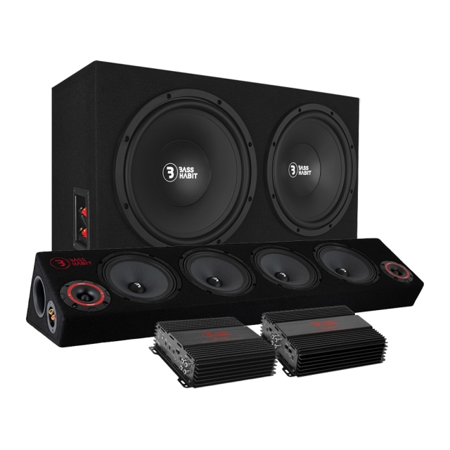 Bass Habit PL212 med SPL64 og forstærker