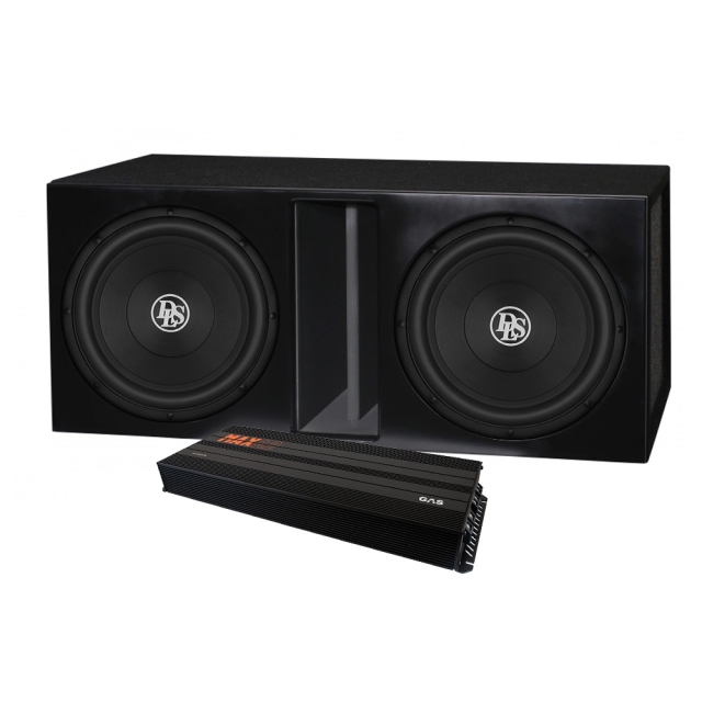 2-pak DLS RCW12.D2 i kasse med GAS MAX A2-2500.1DL