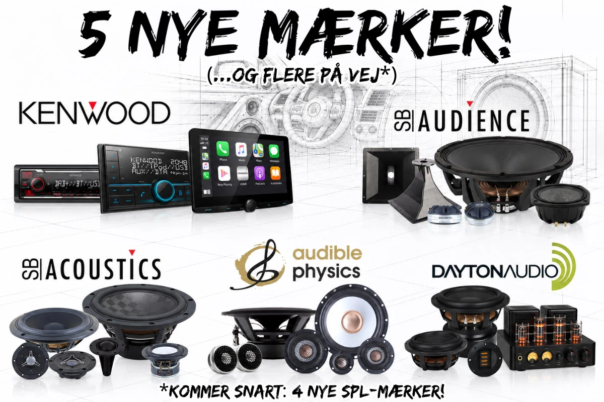 5 nye mærker hos CARSound